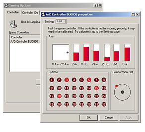 Windows Joystick applet