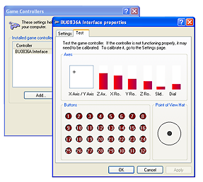 Windows Joystick applet