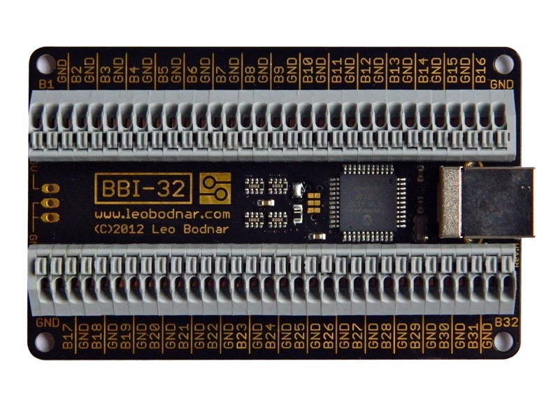 BBI-32 Button Box Interface - With Connectors - Click Image to Close