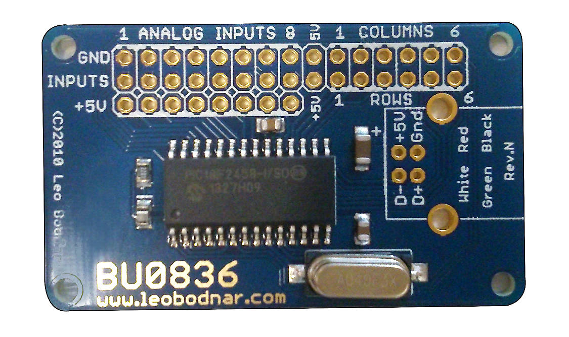 BU0836A-NC 12-Bit Joystick Controller No Connectors - Click Image to Close