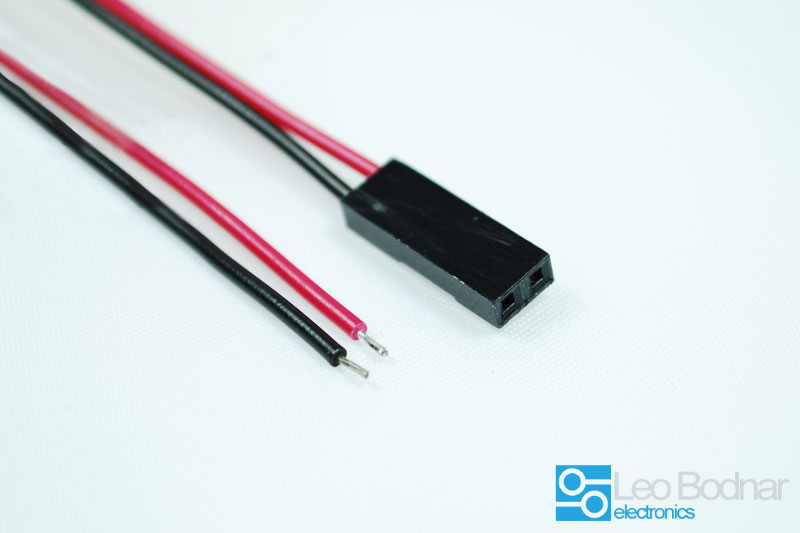 Cable with 2 pin connector plug attached - 30cm ( 12in ) - Click Image to Close
