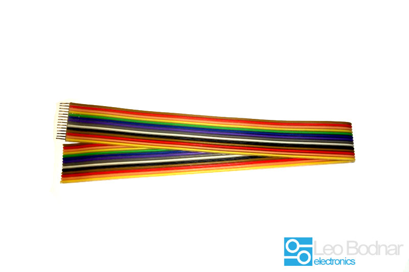 Ribbon Multi-Colour Cable, 14 Core, 30cm, 28 AWG - Click Image to Close