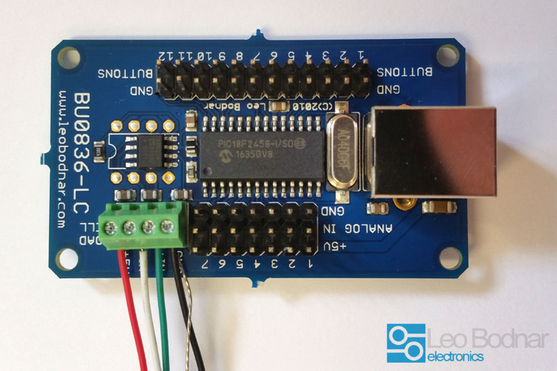 BU0836-LC Load Cell Joystick Controller : Leo Bodnar Electronics