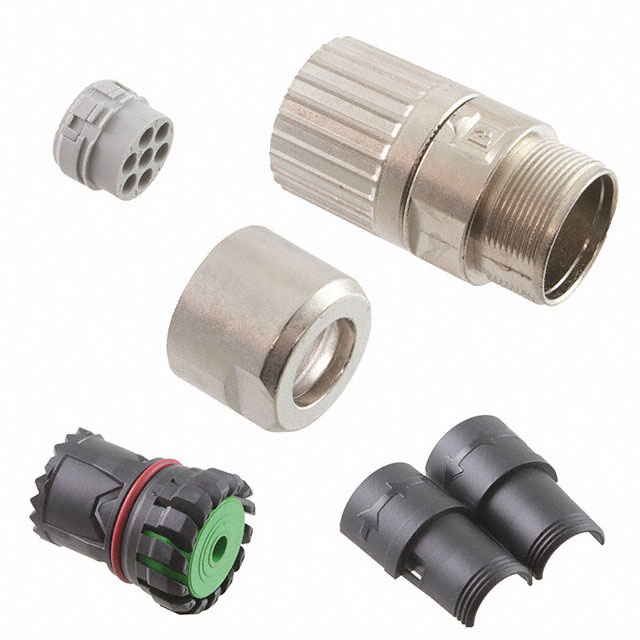 7 Position Circular Connector Plug Housing Free Hanging (In-Line) Backshell