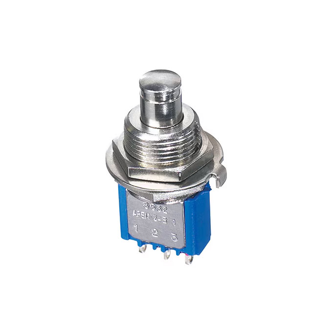 Pushbutton Switch SPDT Standard Panel Mount, Rear