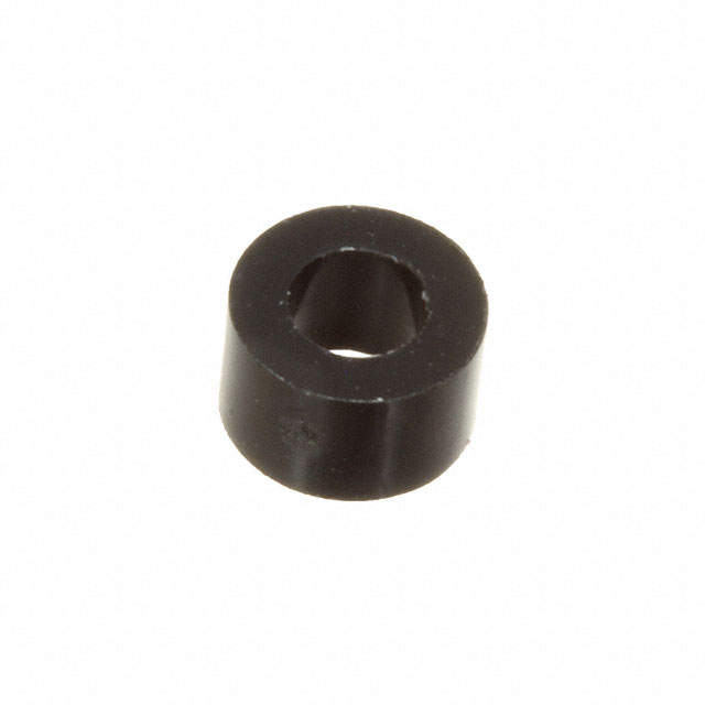 Round Spacer Unthreaded Polyamide 0.118" (3.00mm) Black