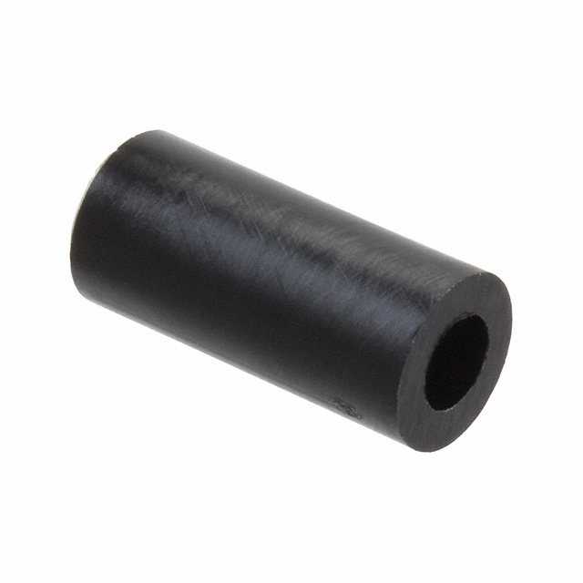 Round Spacer Unthreaded Polyamide 0.512" (13.00mm) Black