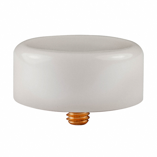 Round, Concave Pushbutton Switch Cap White Screw On