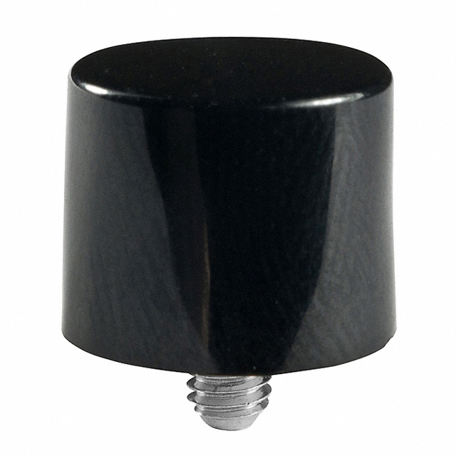 Round Pushbutton Switch Cap Black Screw On