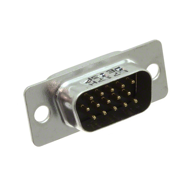 15 Position D-Sub, High Density Plug, Male Pins Connector