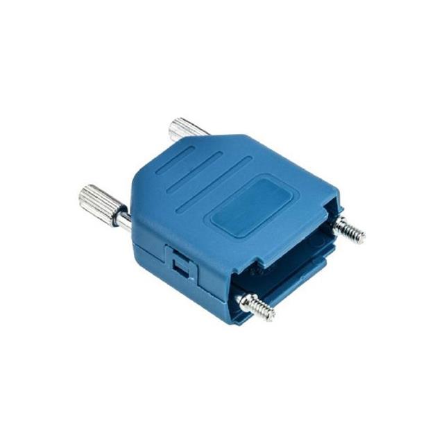 9 Position Two Piece Backshell Connector Blue 180° Unshielded