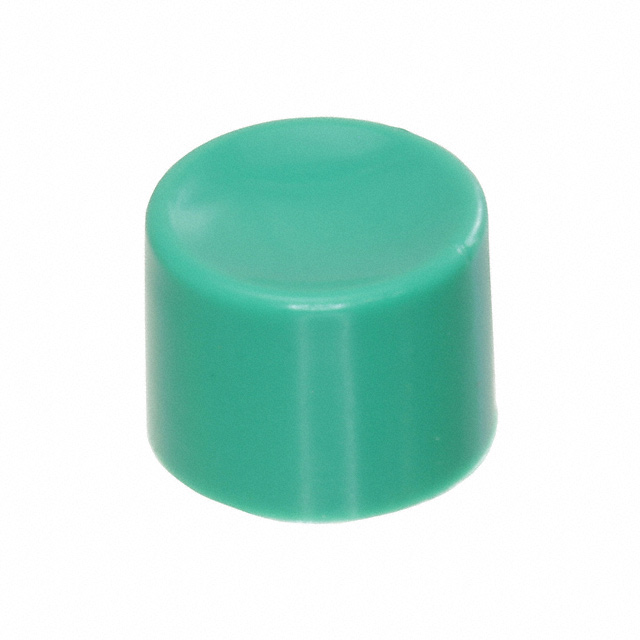 Round Pushbutton Switch Cap Green Slip On